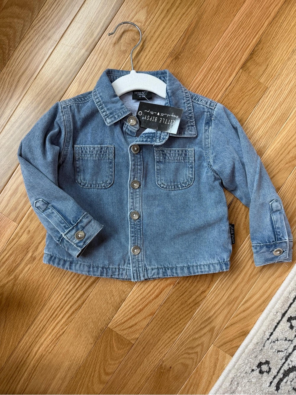 Little Bipsy Light Blue Denim Jacket for Kids - Picture 1 of 3